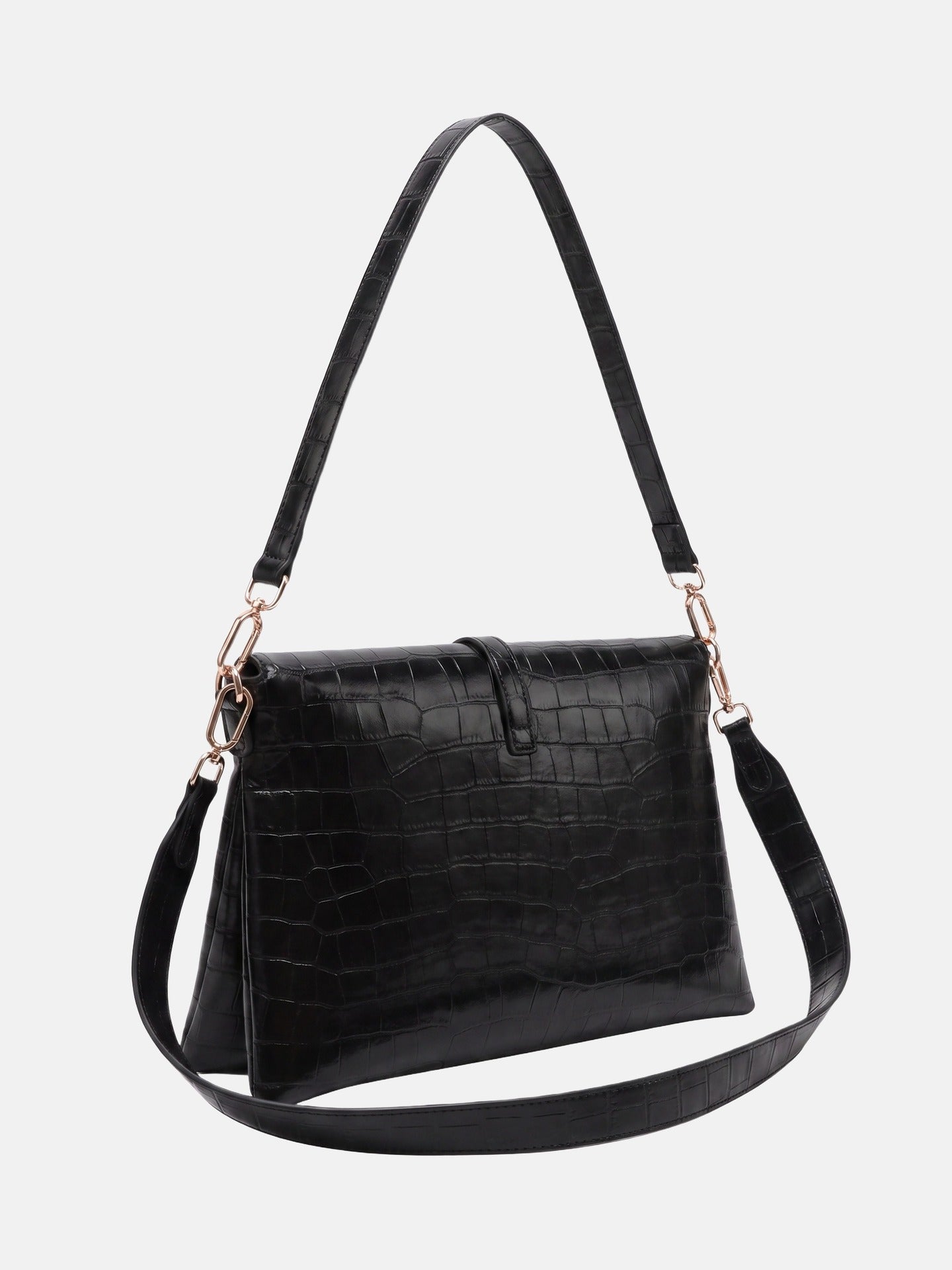 Borsa a Mano in Pelle Vegana Nero