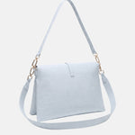 Borsa a Mano in Pelle Vegana Blu