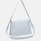 Borsa a Mano in Pelle Vegana Blu