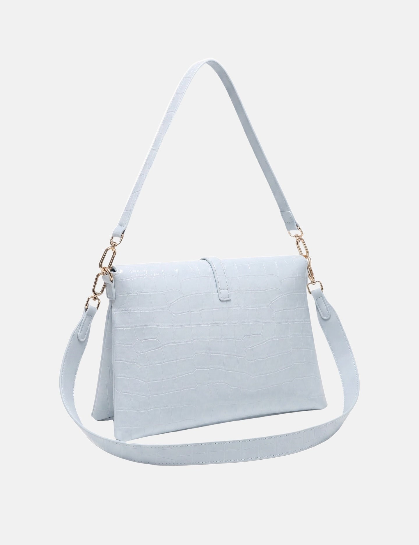 Borsa a Mano in Pelle Vegana Blu