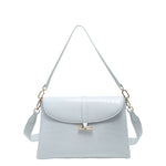 Borsa a Mano in Pelle Vegana Blu