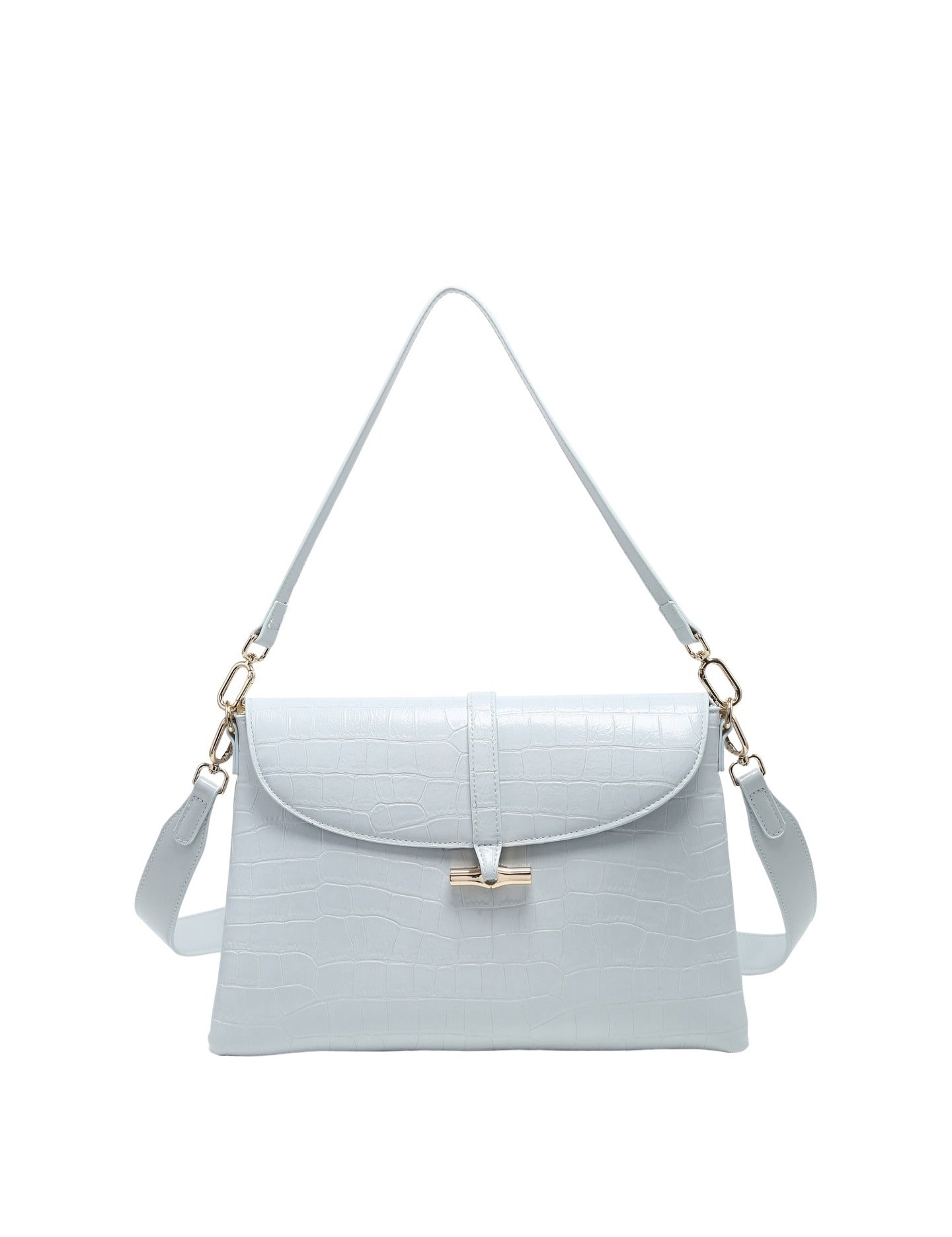 Borsa a Mano in Pelle Vegana Blu