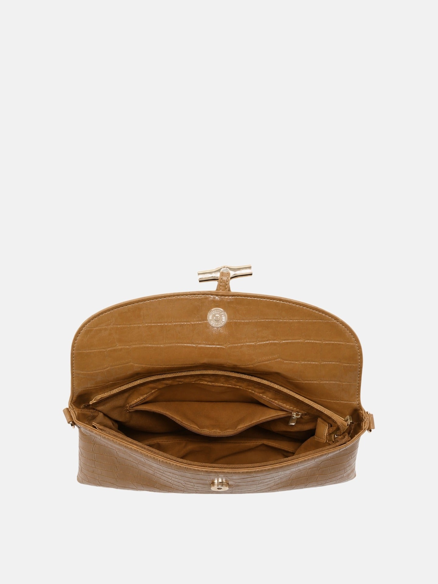 Borsa a Mano in Pelle Vegana Marrone