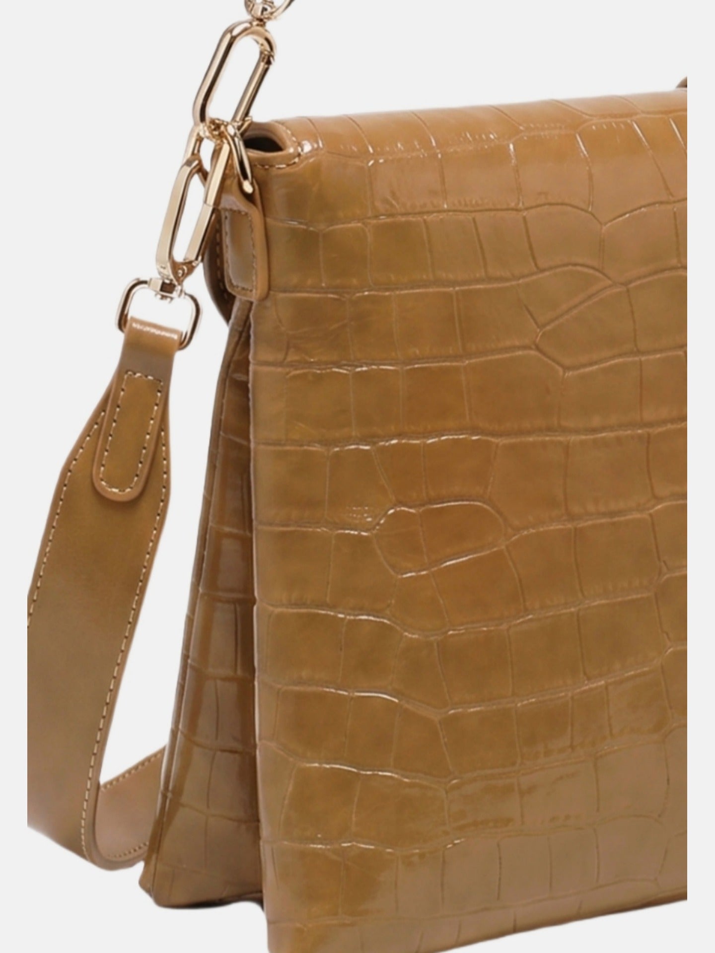Borsa a Mano in Pelle Vegana Marrone