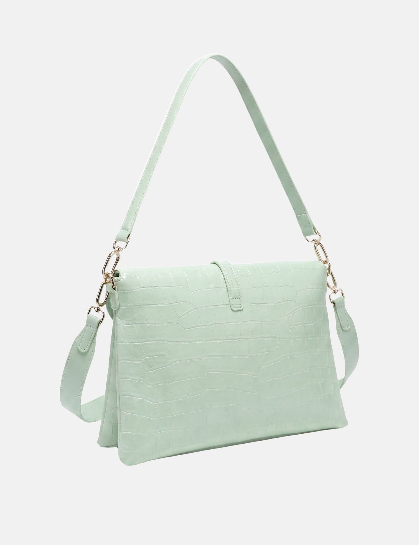 Borsa a Mano in Pelle Vegana Verde