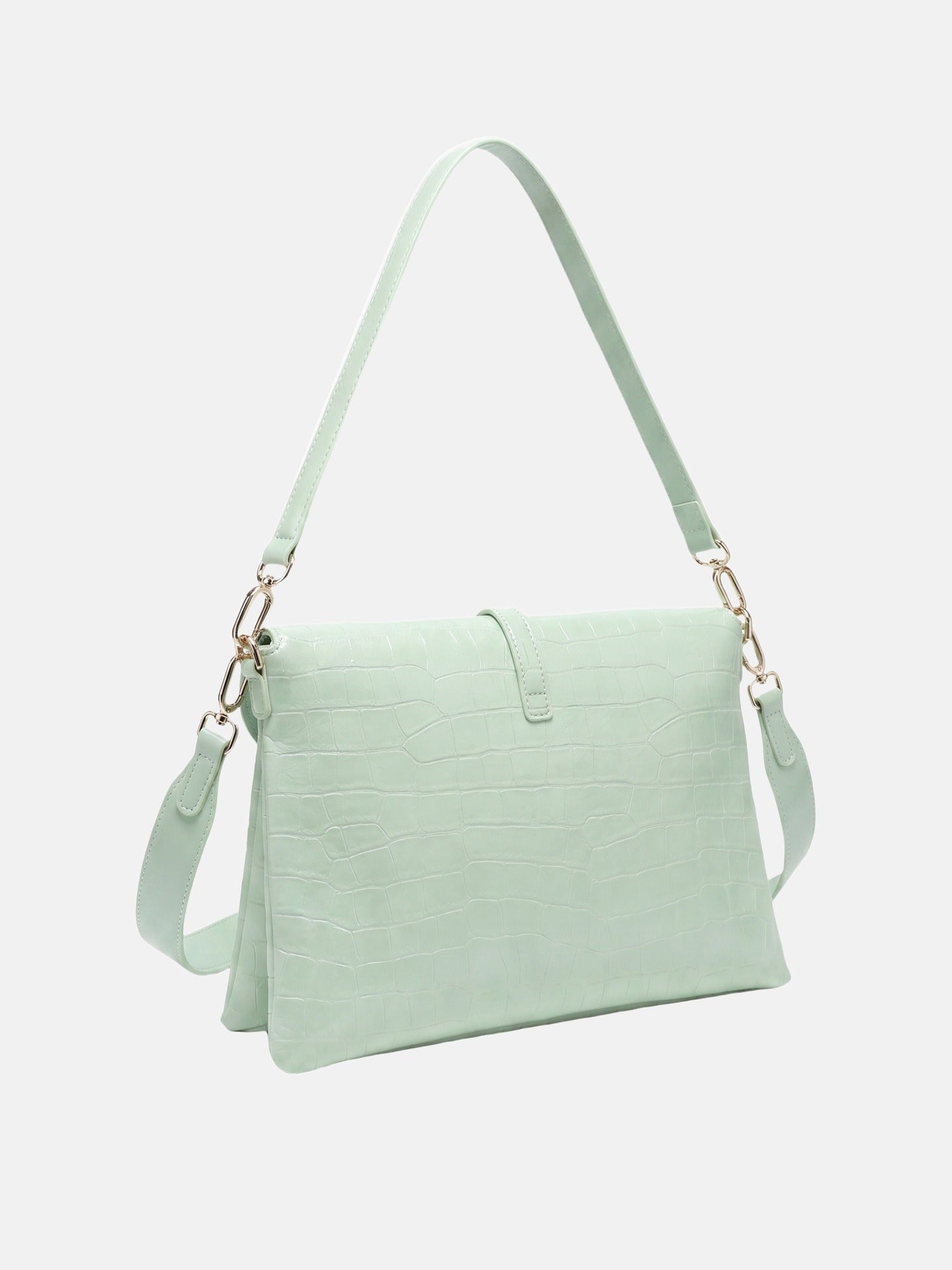 Borsa a Mano in Pelle Vegana Verde