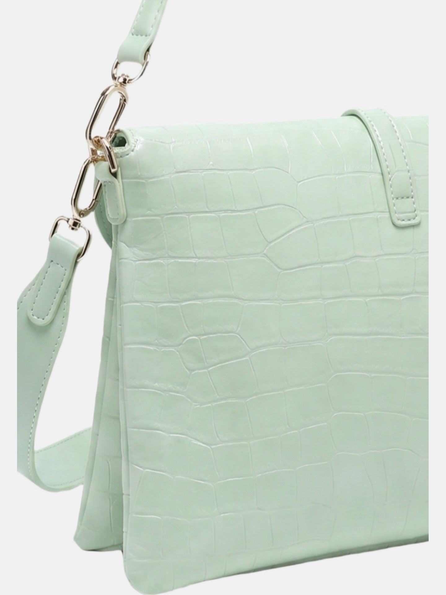 Borsa a Mano in Pelle Vegana Verde