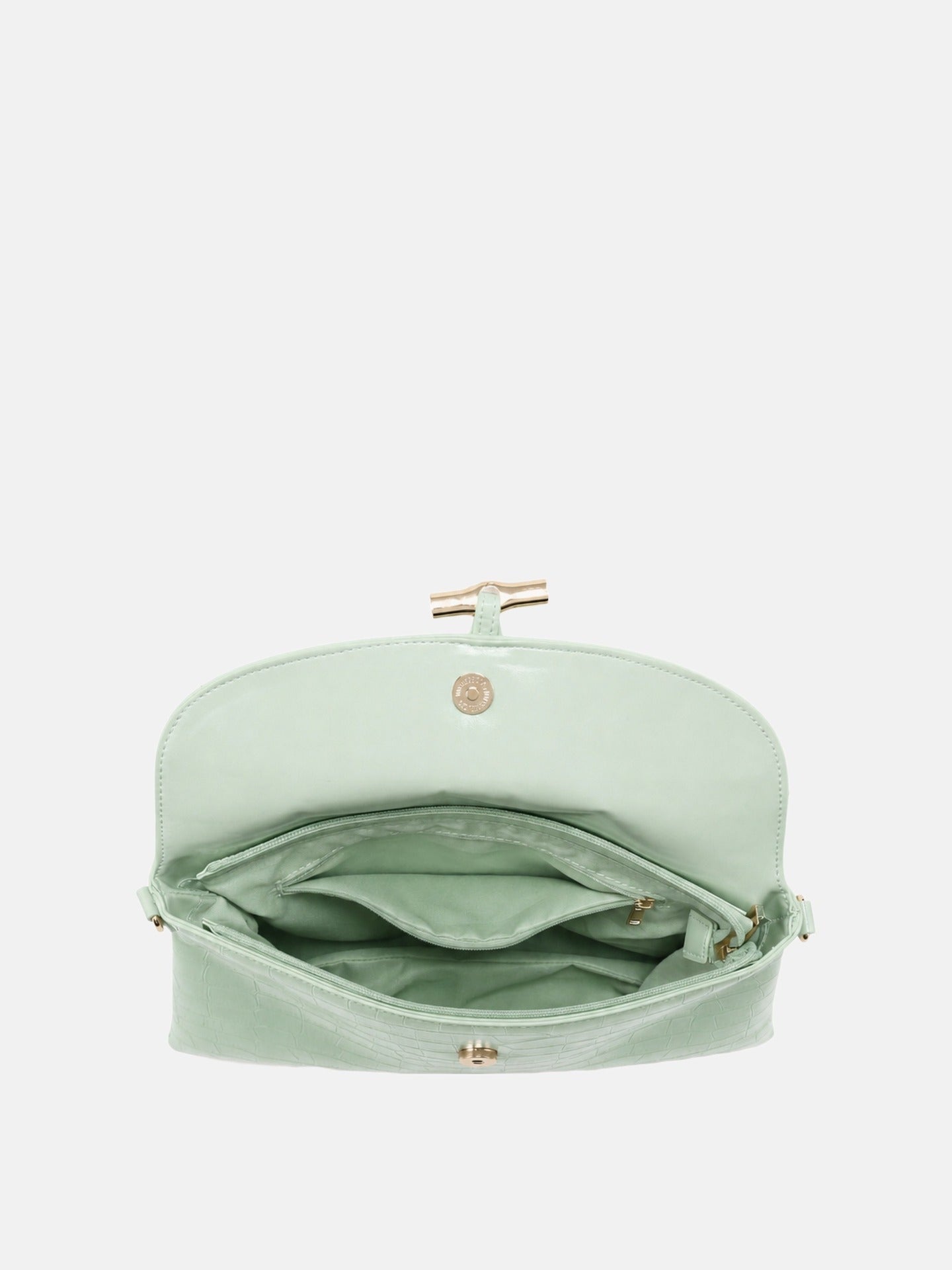Borsa a Mano in Pelle Vegana Verde