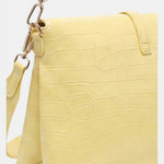 Borsa a Mano in Pelle Vegana Giallo