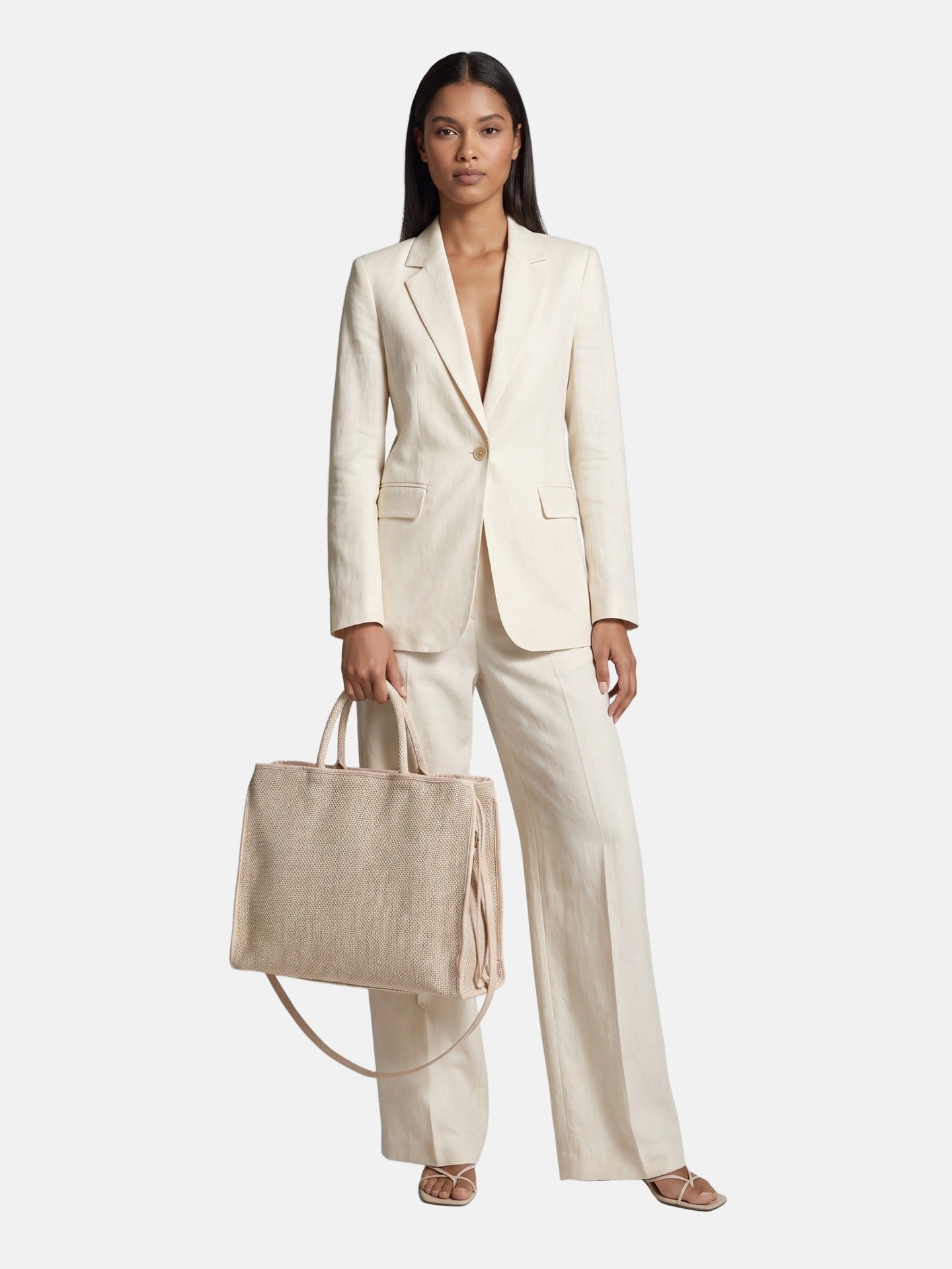 Borsa a Mano in Polyethylene Beige