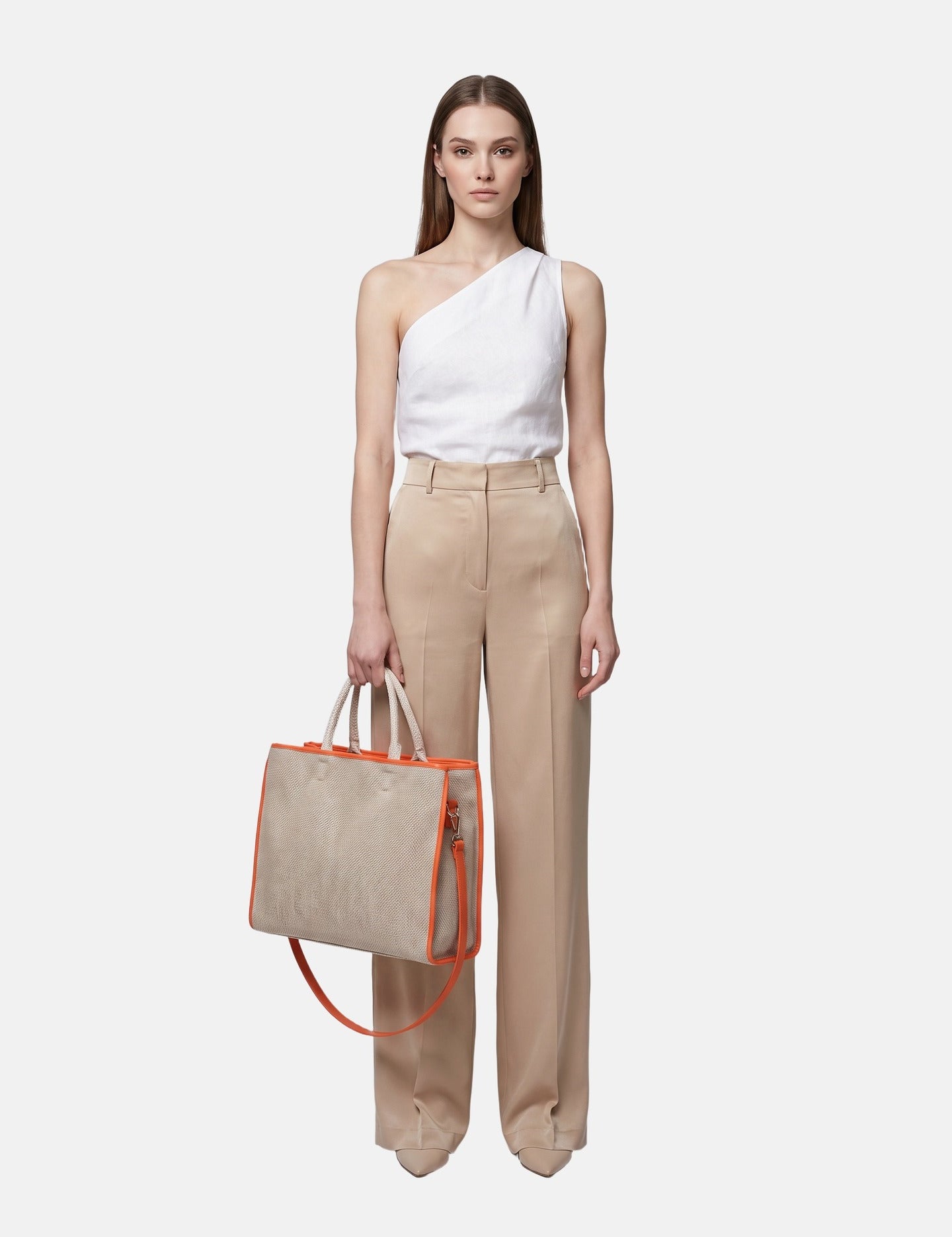 Borsa a Mano in Polyethylene Arancione