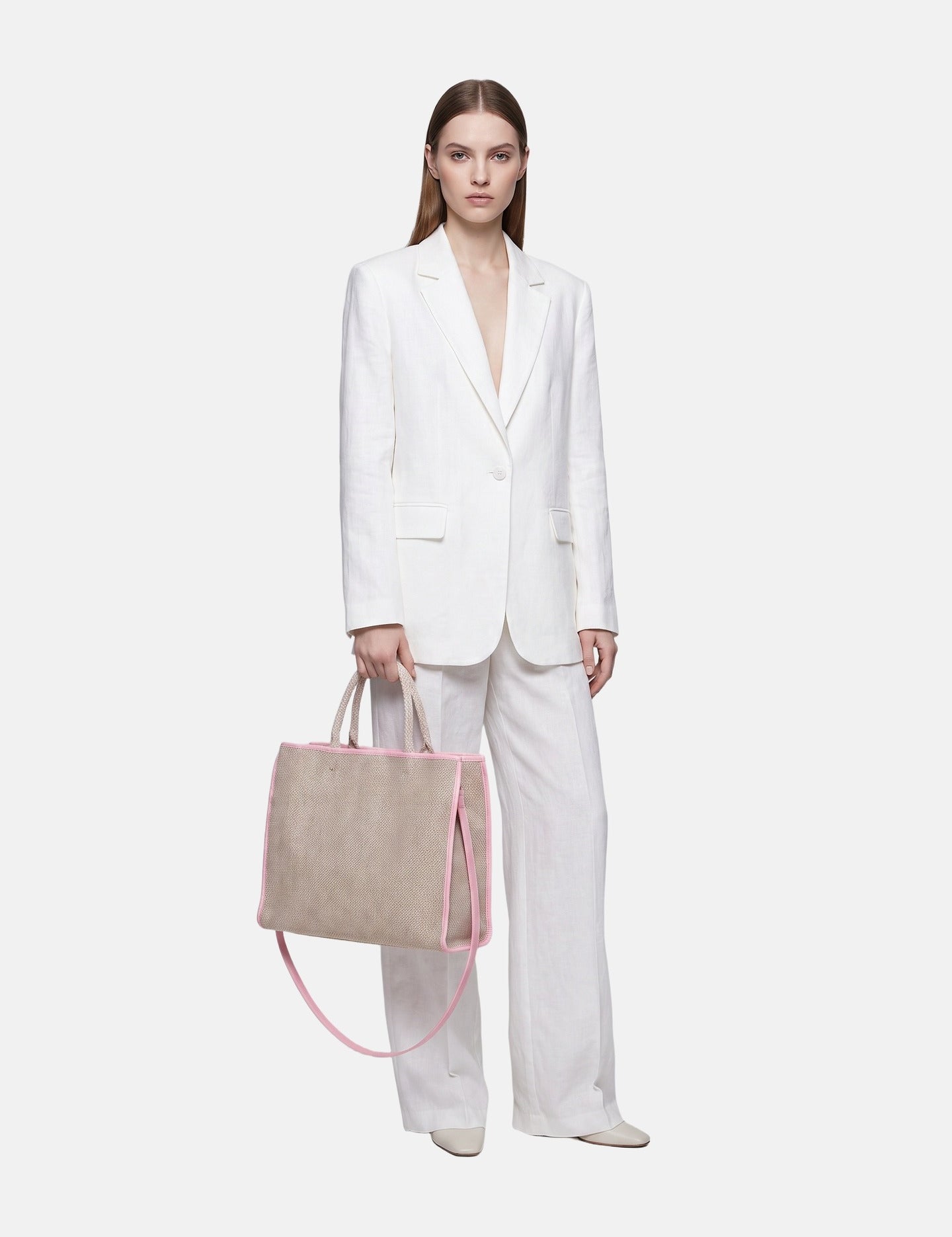 Borsa a Mano in Polyethylene Rosa