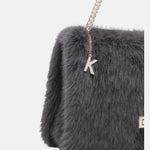 Borsa a Mano in Poliestere 100% Grigio