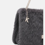 Borsa a Mano in Poliestere 100% Grigio