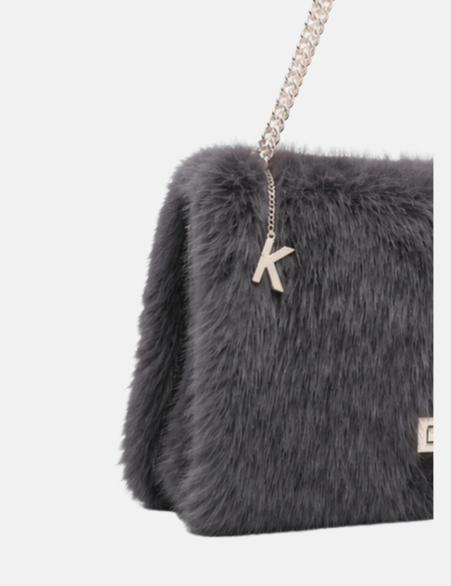 Borsa a Mano in Poliestere 100% Grigio