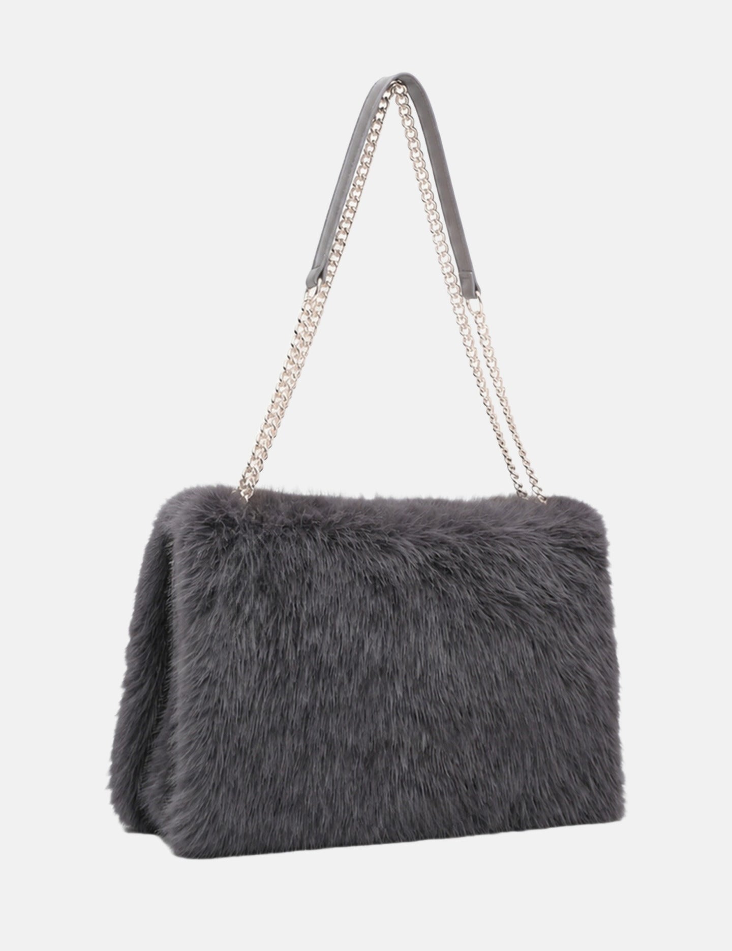 Borsa a Mano in Poliestere 100% Grigio