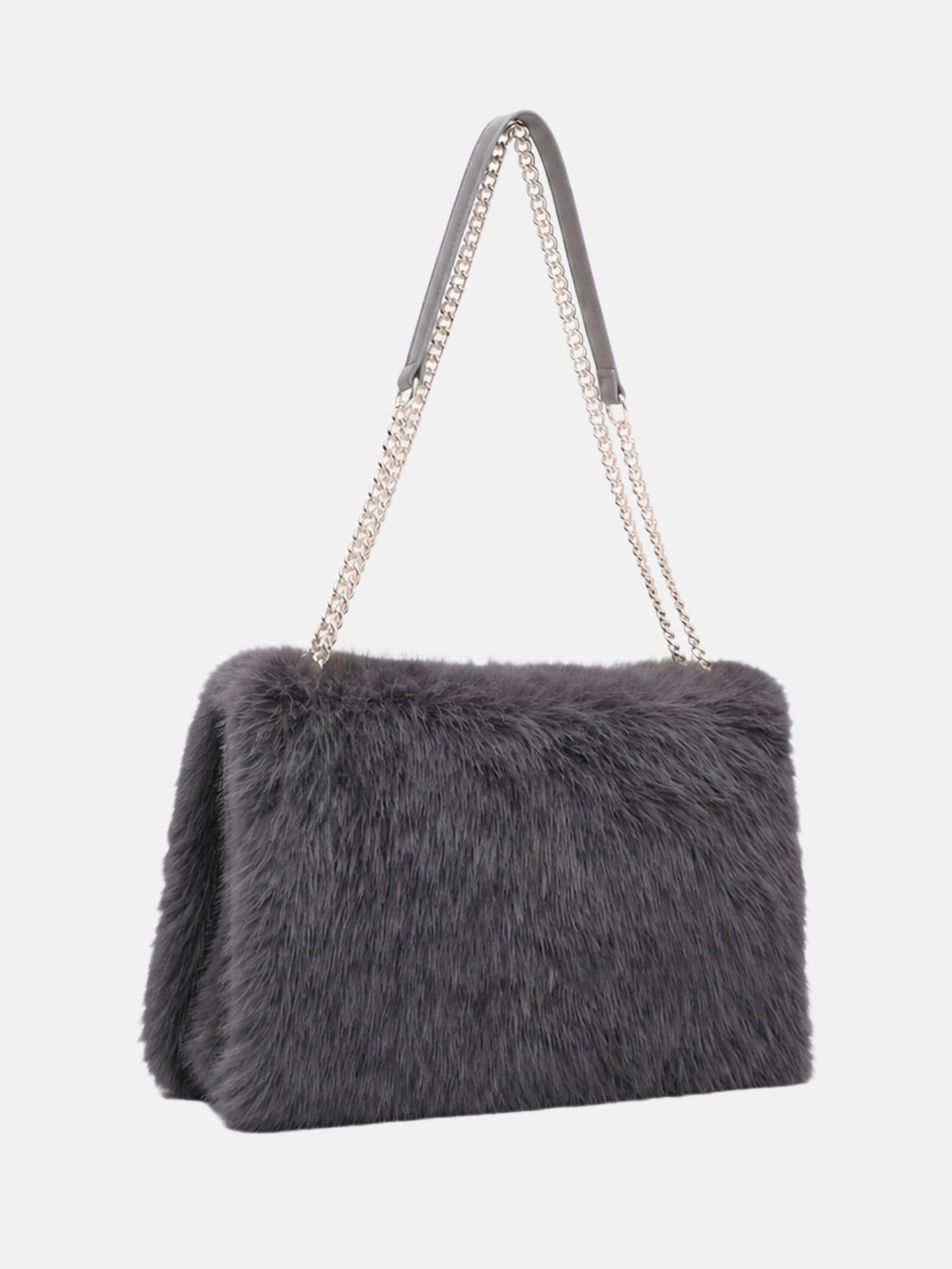 Borsa a Mano in Poliestere 100% Grigio