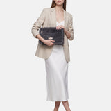 Borsa a Mano in Poliestere 100% Grigio