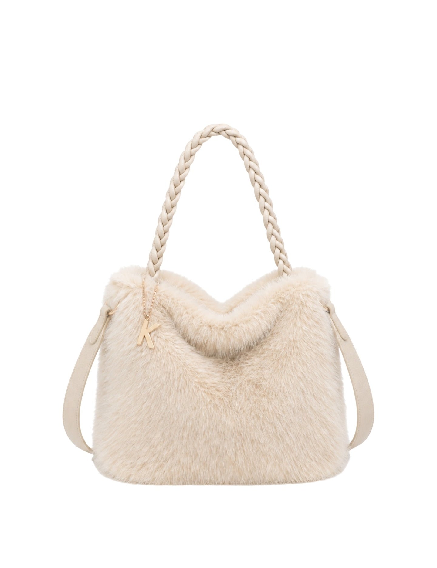 Borsa a Mano in Poliestere 100% Beige