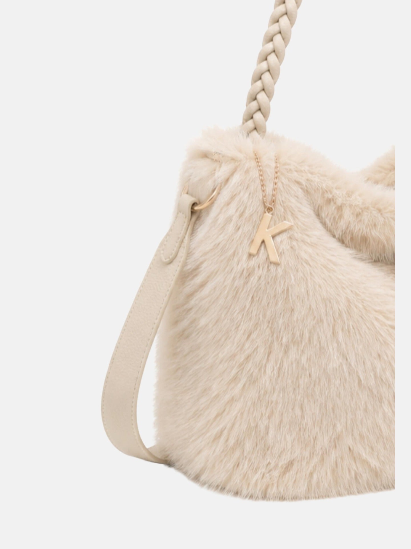 Borsa a Mano in Poliestere 100% Beige