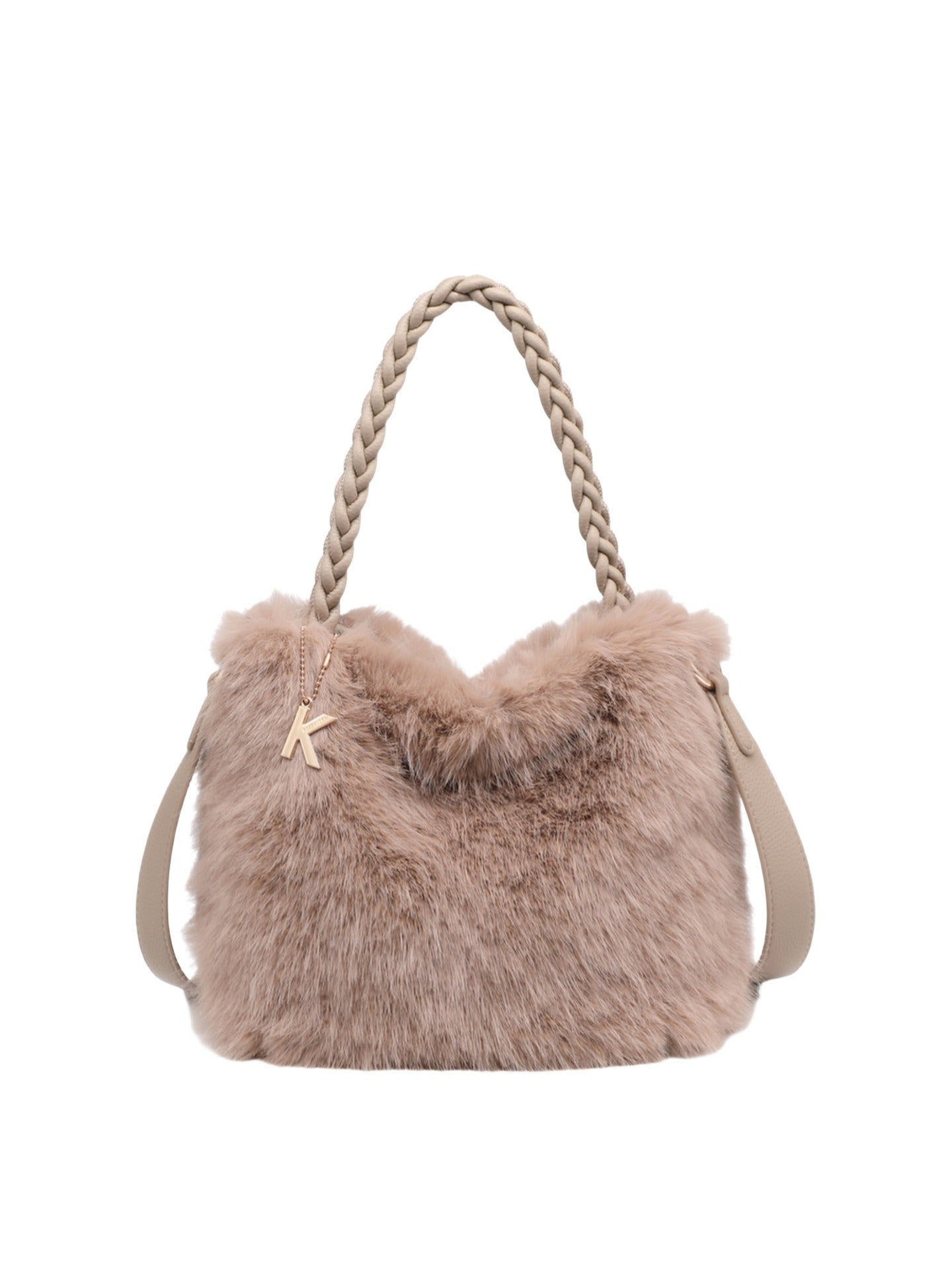 Borsa a Mano in Poliestere 100% Cammello