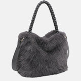 Borsa a Mano in Poliestere 100% Grigio
