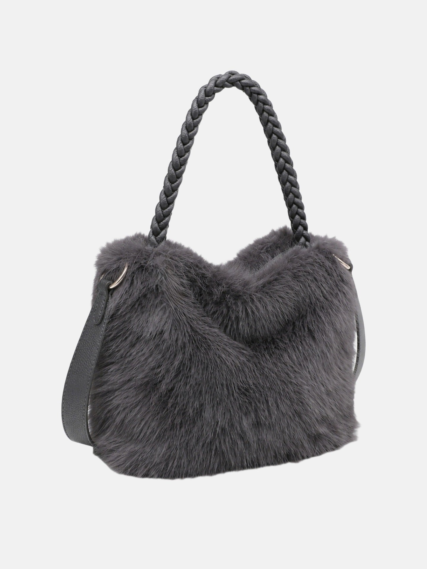 Borsa a Mano in Poliestere 100% Grigio
