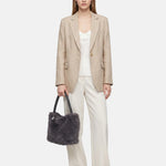 Borsa a Mano in Poliestere 100% Grigio