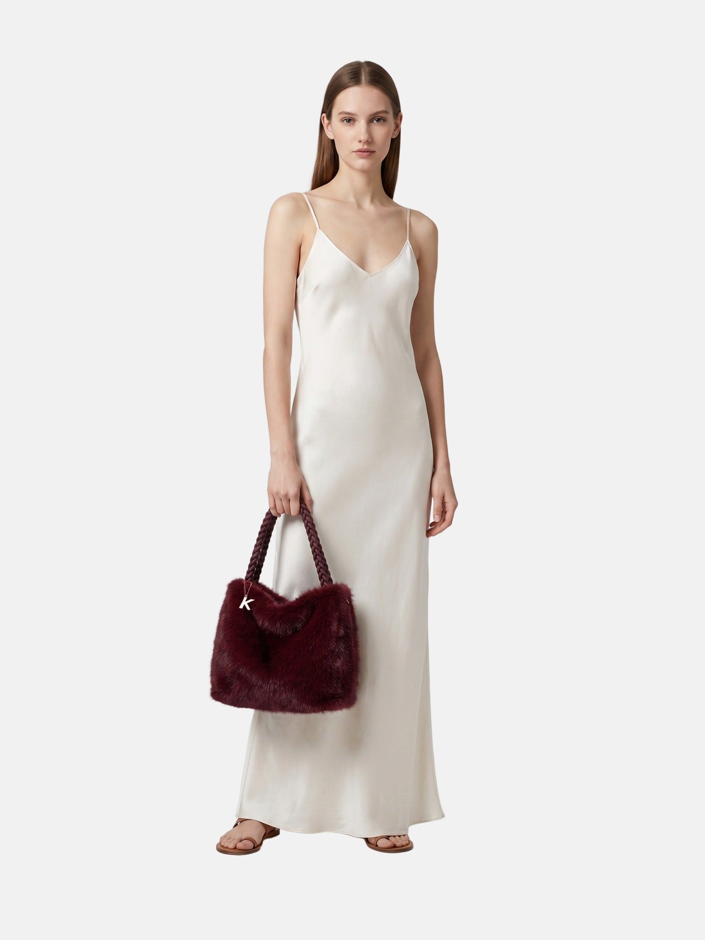 Borsa a Mano in Poliestere 100% Bordeaux