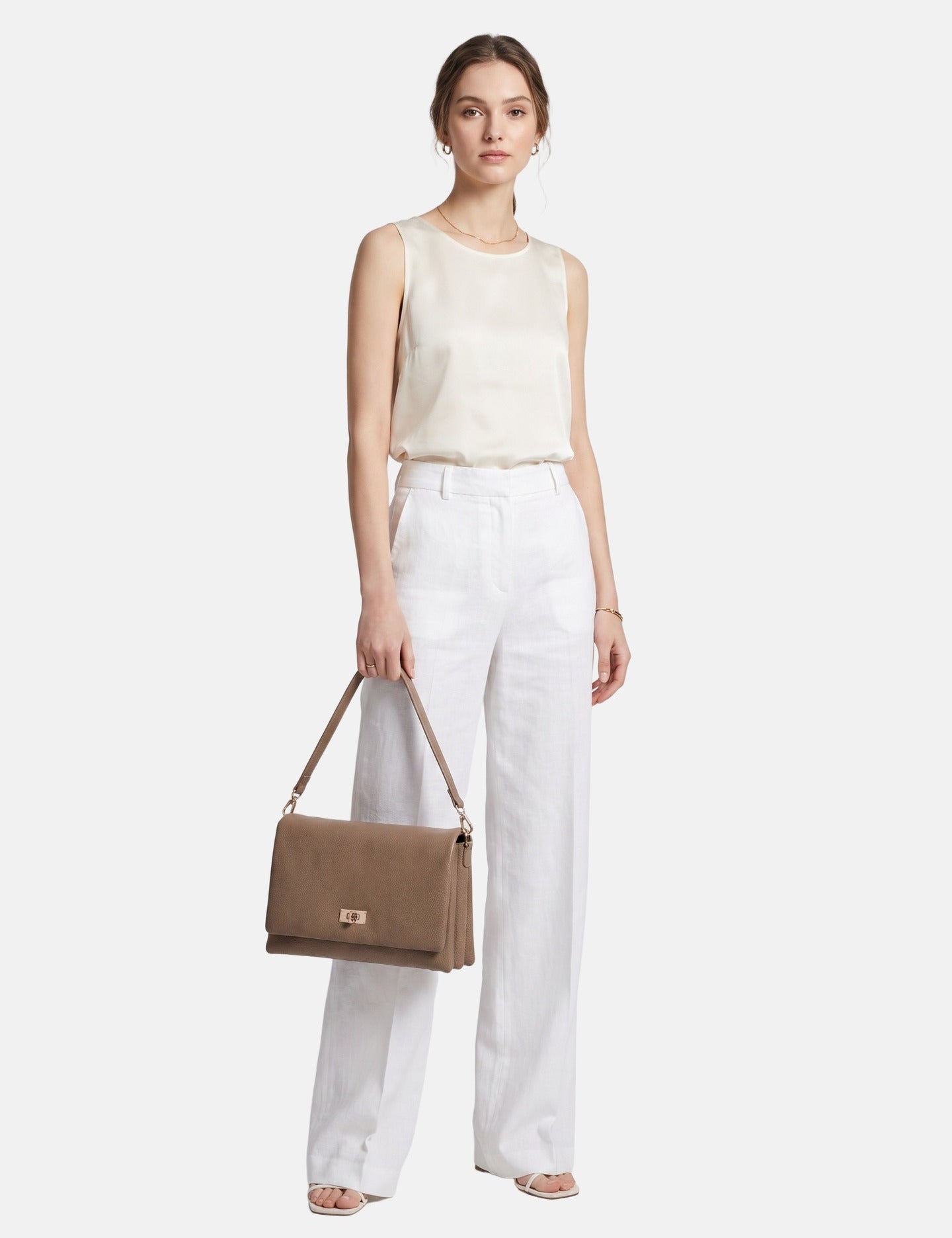 Borsa a Mano in Poliestere 100% Cammello