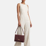 Borsa a Mano in Poliestere 100% Bordeaux