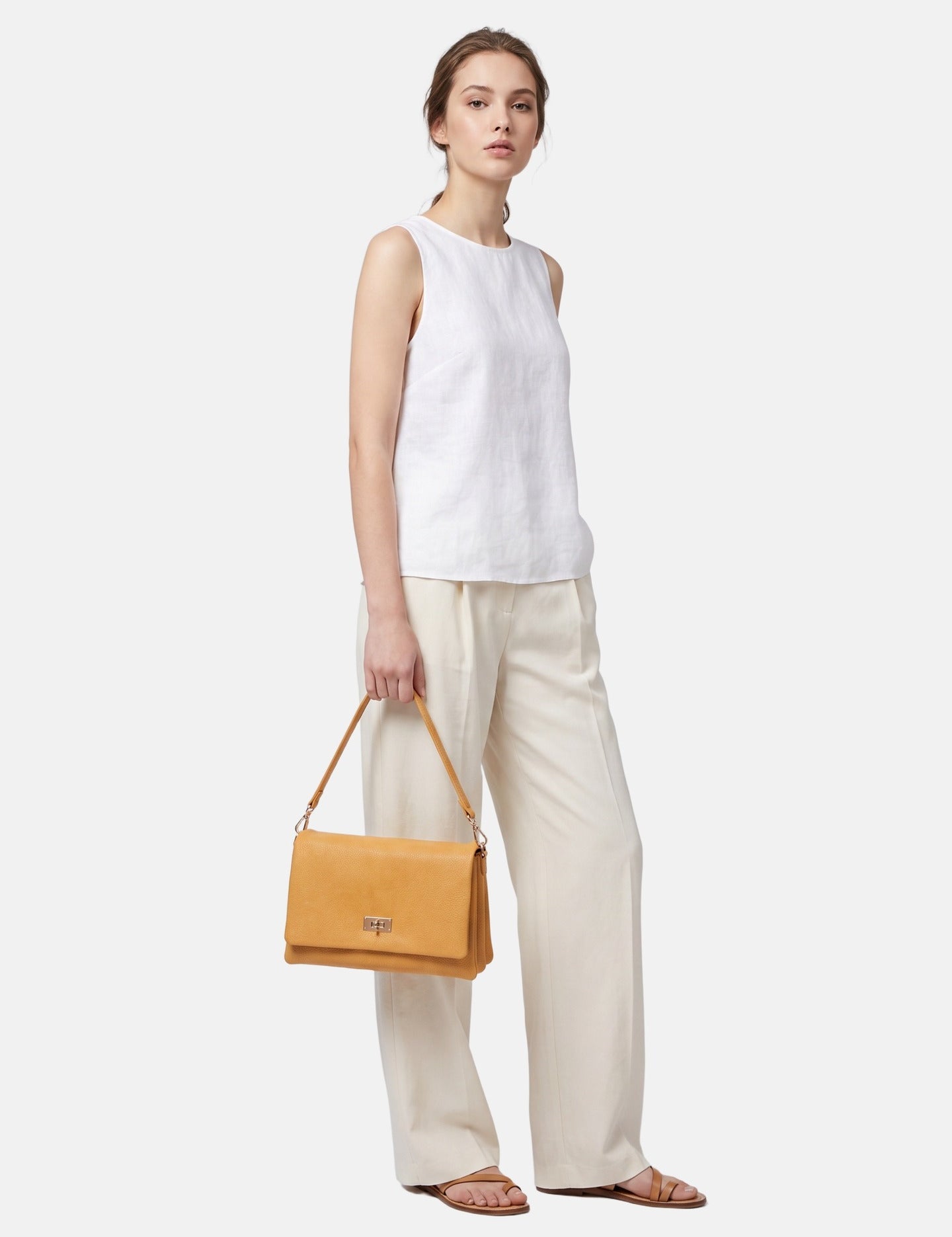 Borsa a Mano in Poliestere 100% Giallo