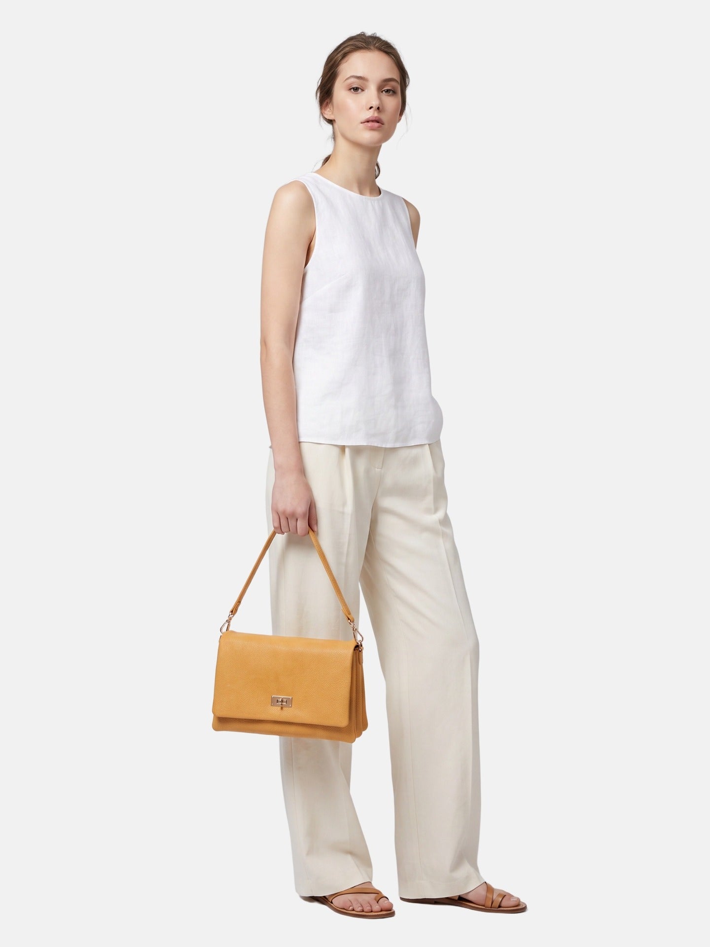 Borsa a Mano in Poliestere 100% Giallo