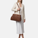 Borsa a Mano in Poliestere 100% Marrone