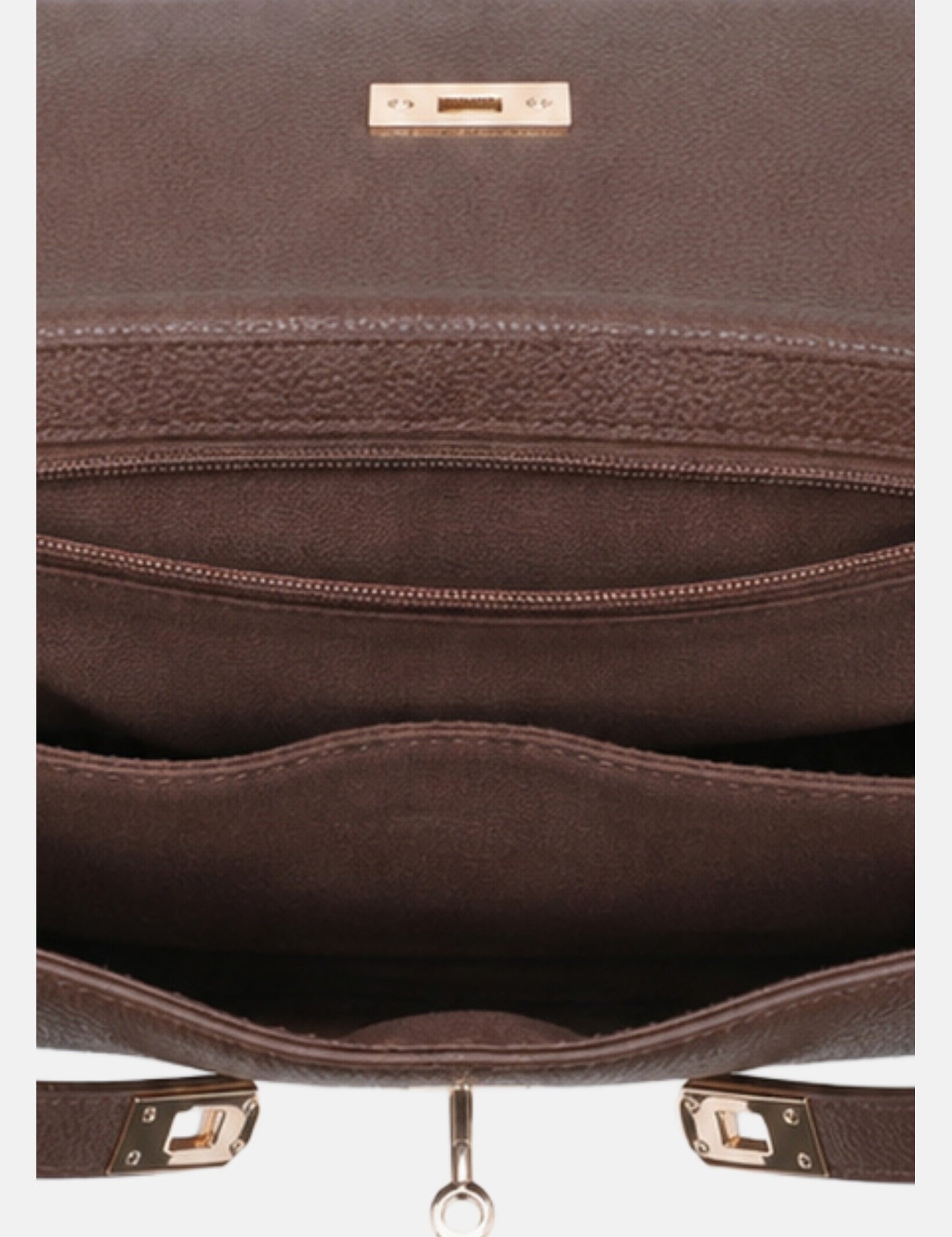 Borsa a Mano in Poliestere 100% Marrone