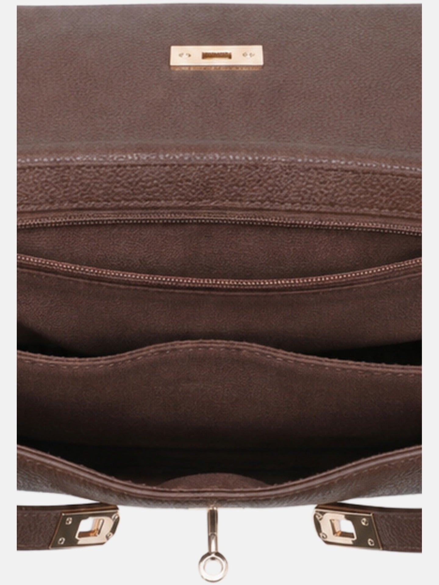 Borsa a Mano in Poliestere 100% Marrone