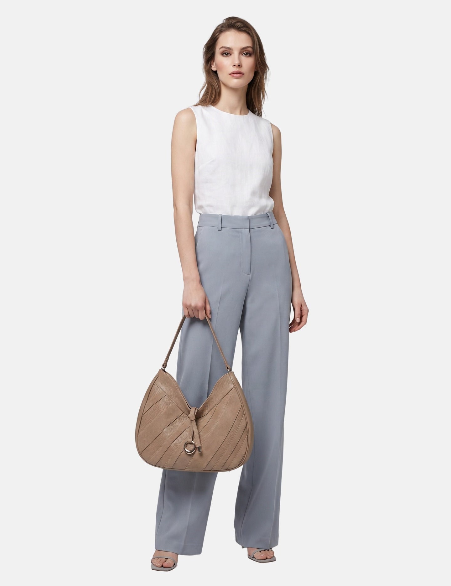 Borsa a Mano in Poliestere 100% Cammello