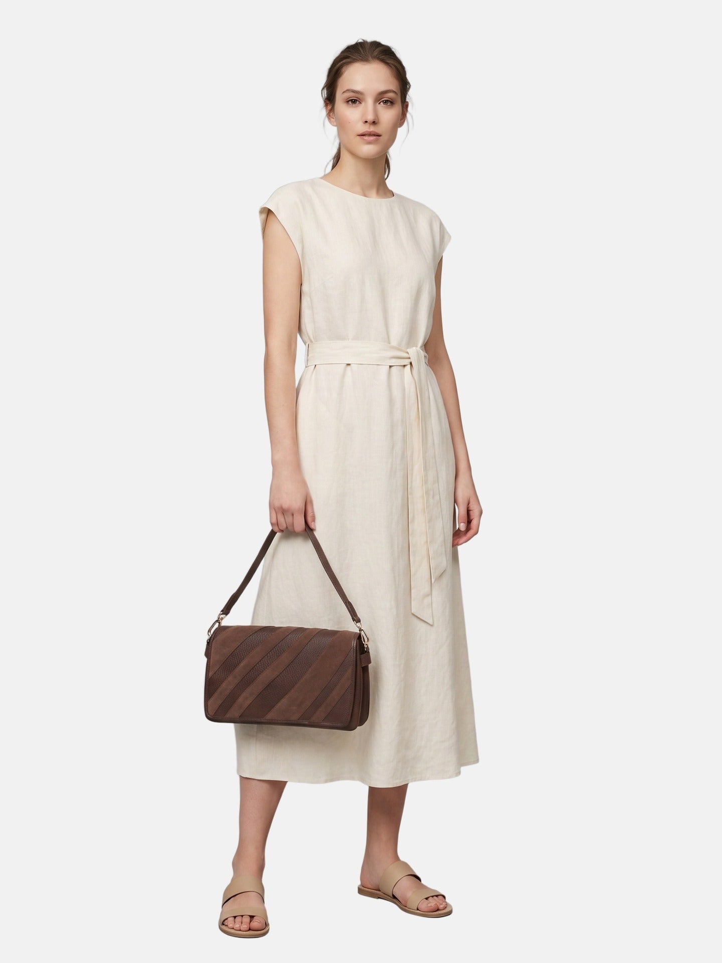 Borsa a Mano in Poliestere 100% Marrone