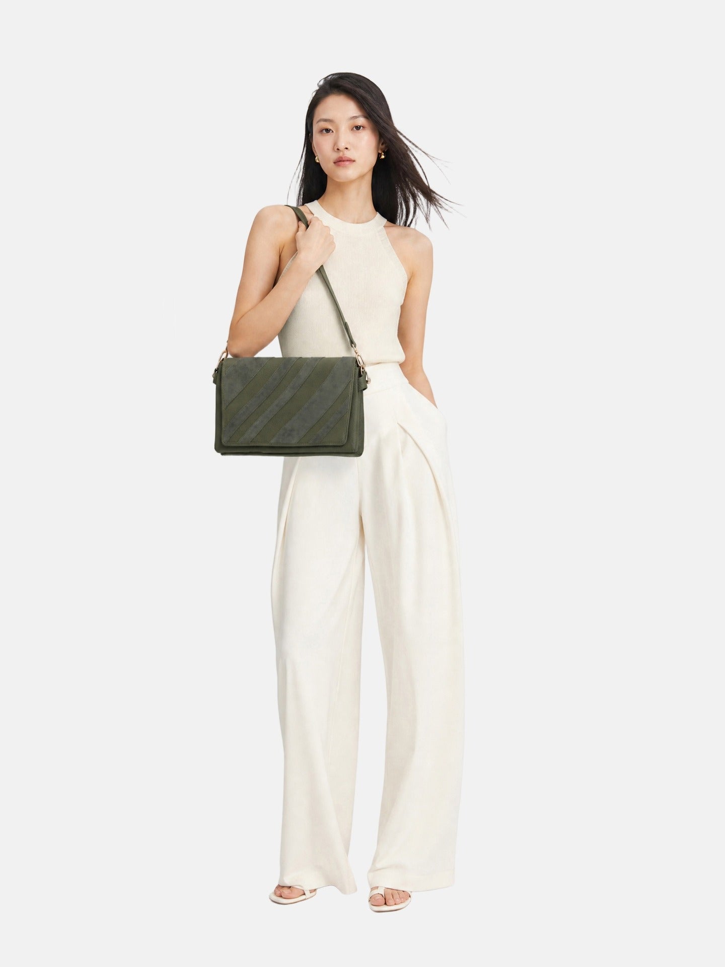 Borsa a Mano in Poliestere 100% Verde