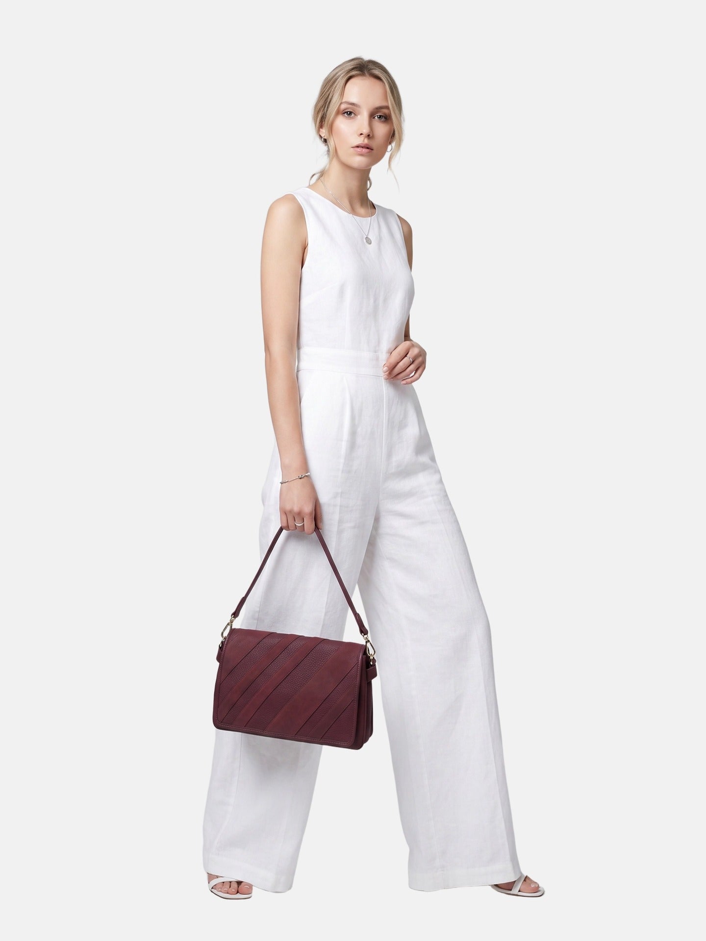 Borsa a Mano in Poliestere 100% Bordeaux