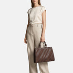 Borsa a Mano in Poliestere 100% Marrone