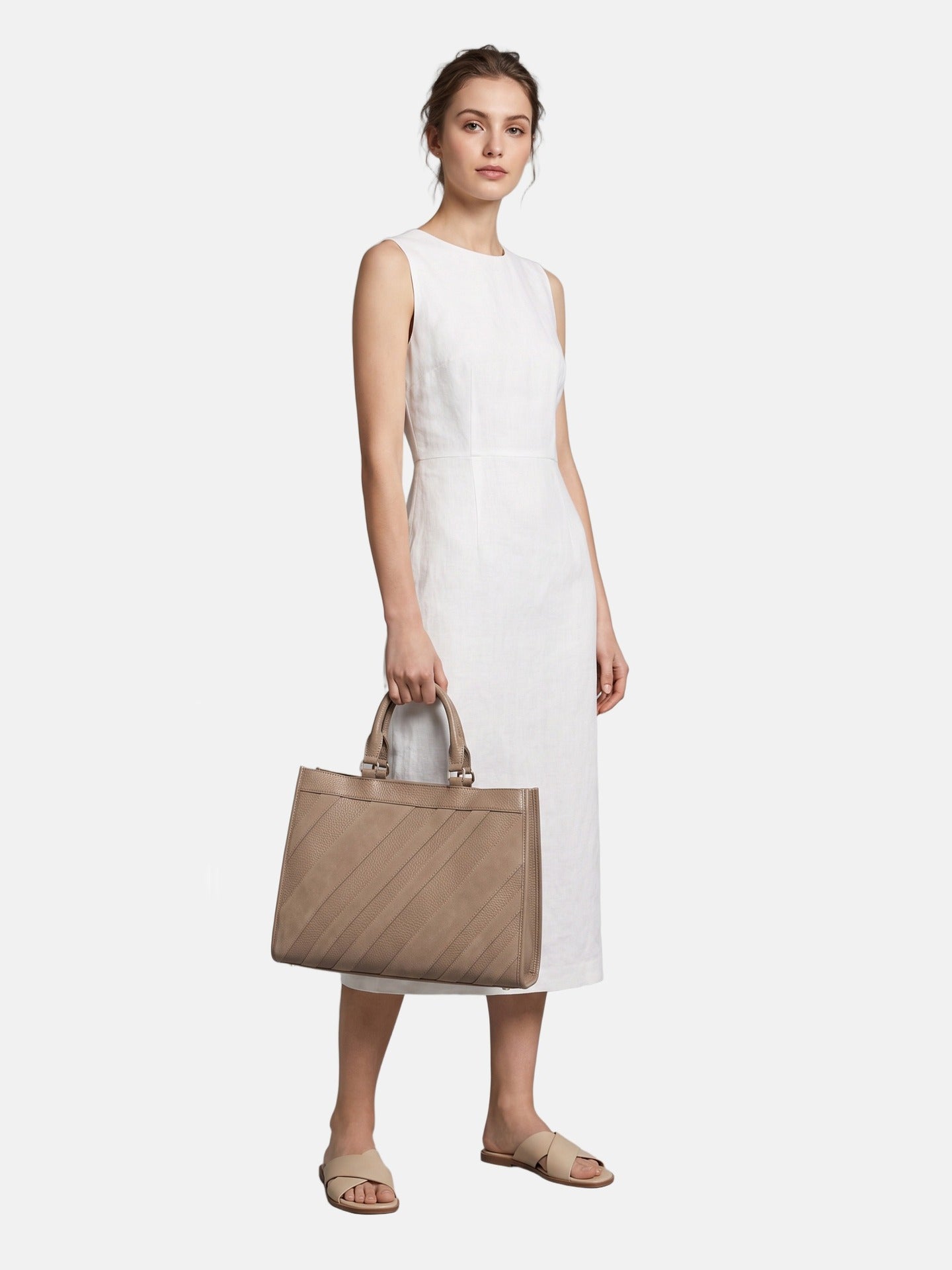 Borsa a Mano in Poliestere 100% Cammello