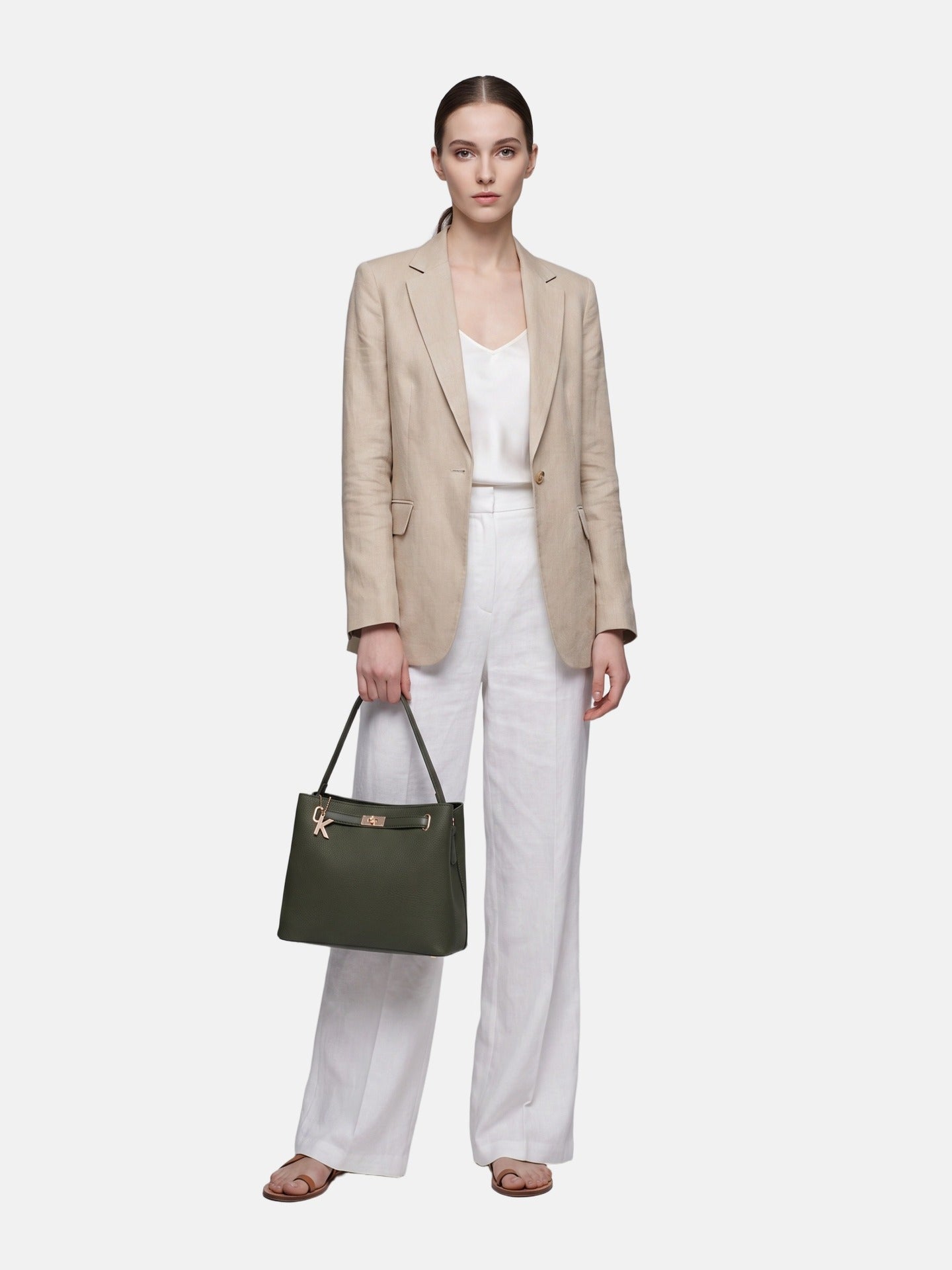 Borsa a Mano in Poliestere 100% Verde