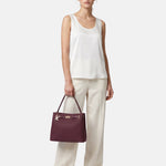 Borsa a Mano in Poliestere 100% Bordeaux