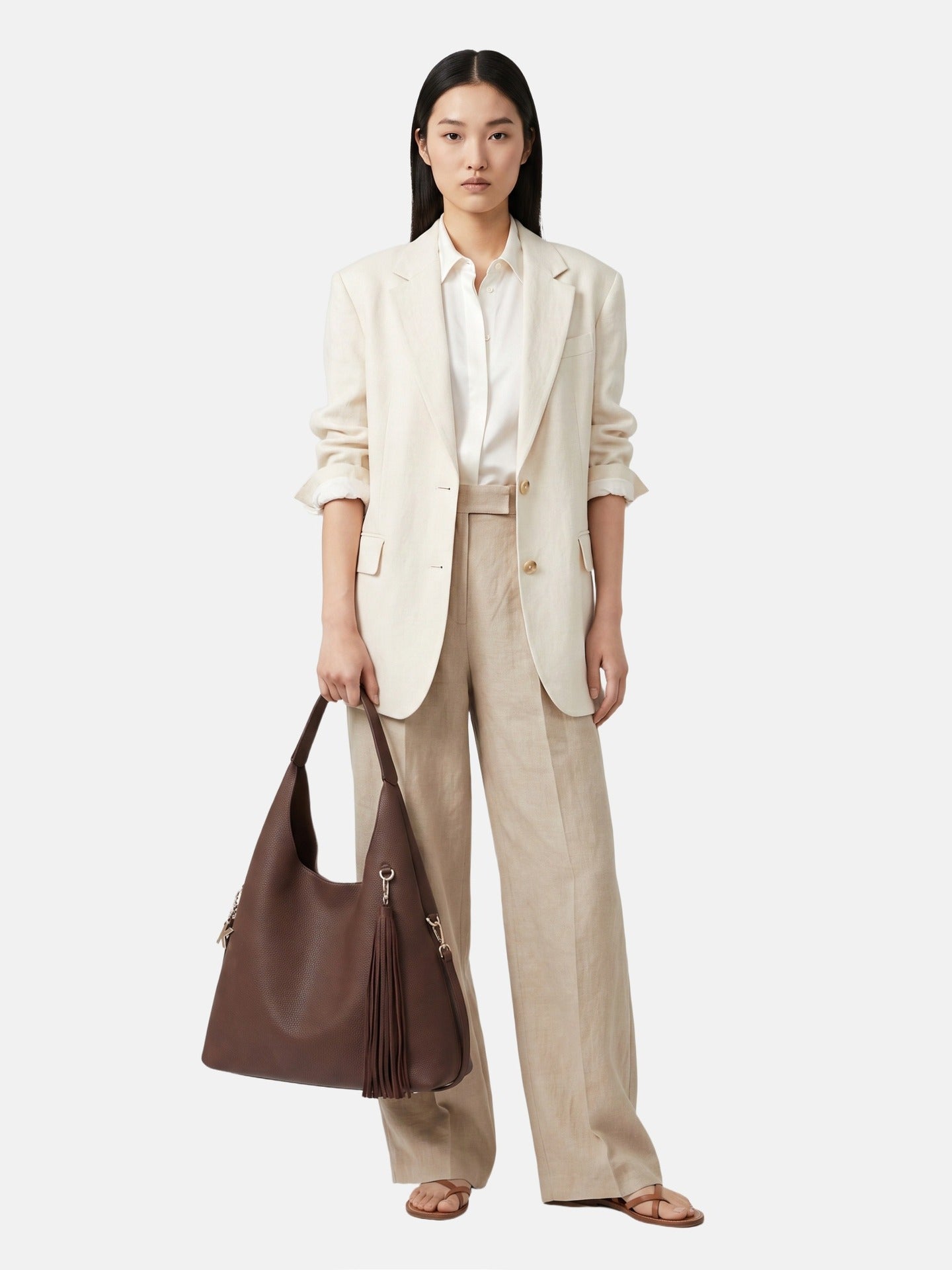 Borsa a Mano in Poliestere 100% Marrone