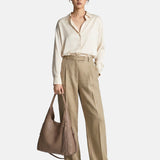 Borsa a Mano in Poliestere 100% Beige Scuro