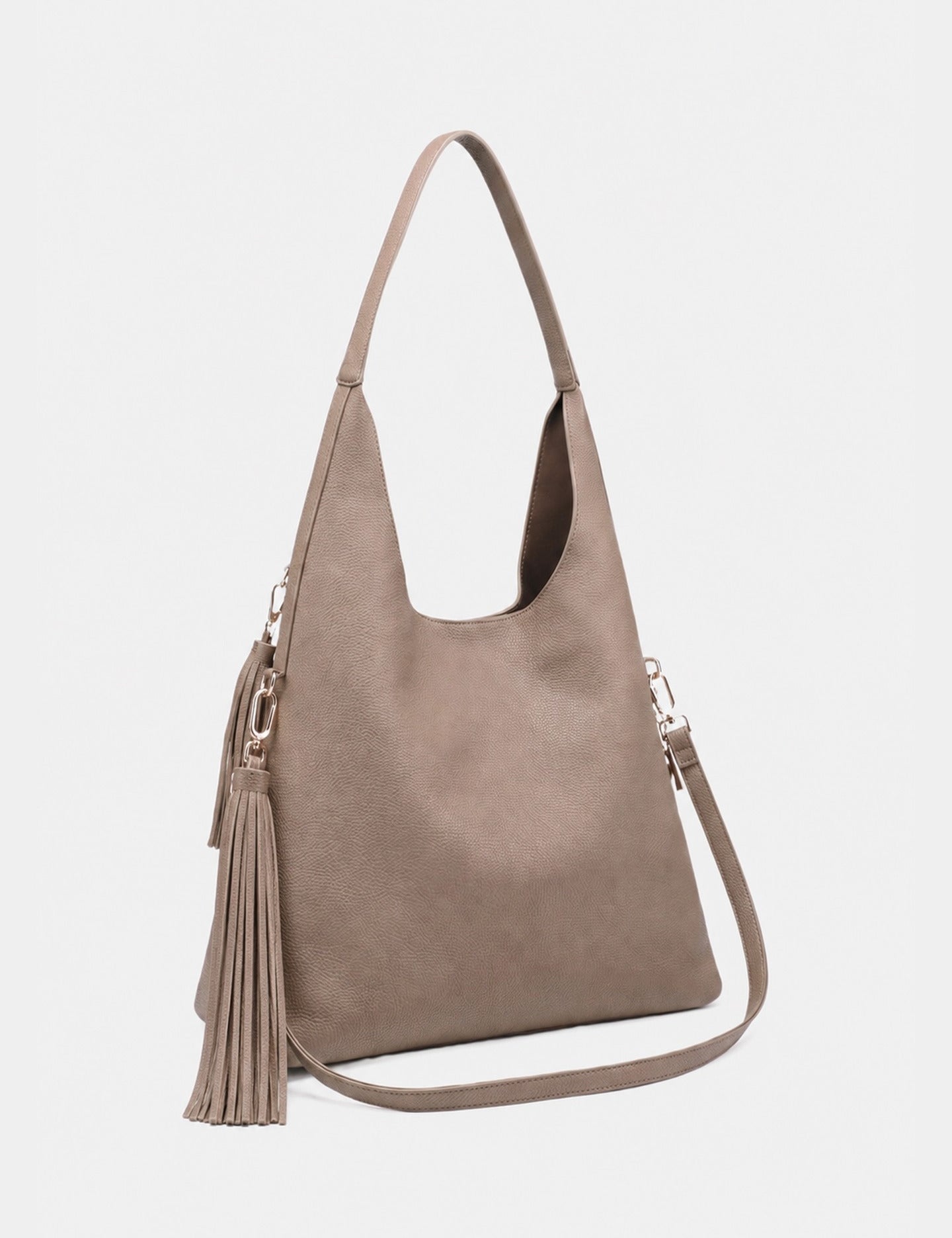 Borsa a Mano in Poliestere 100% Beige Scuro