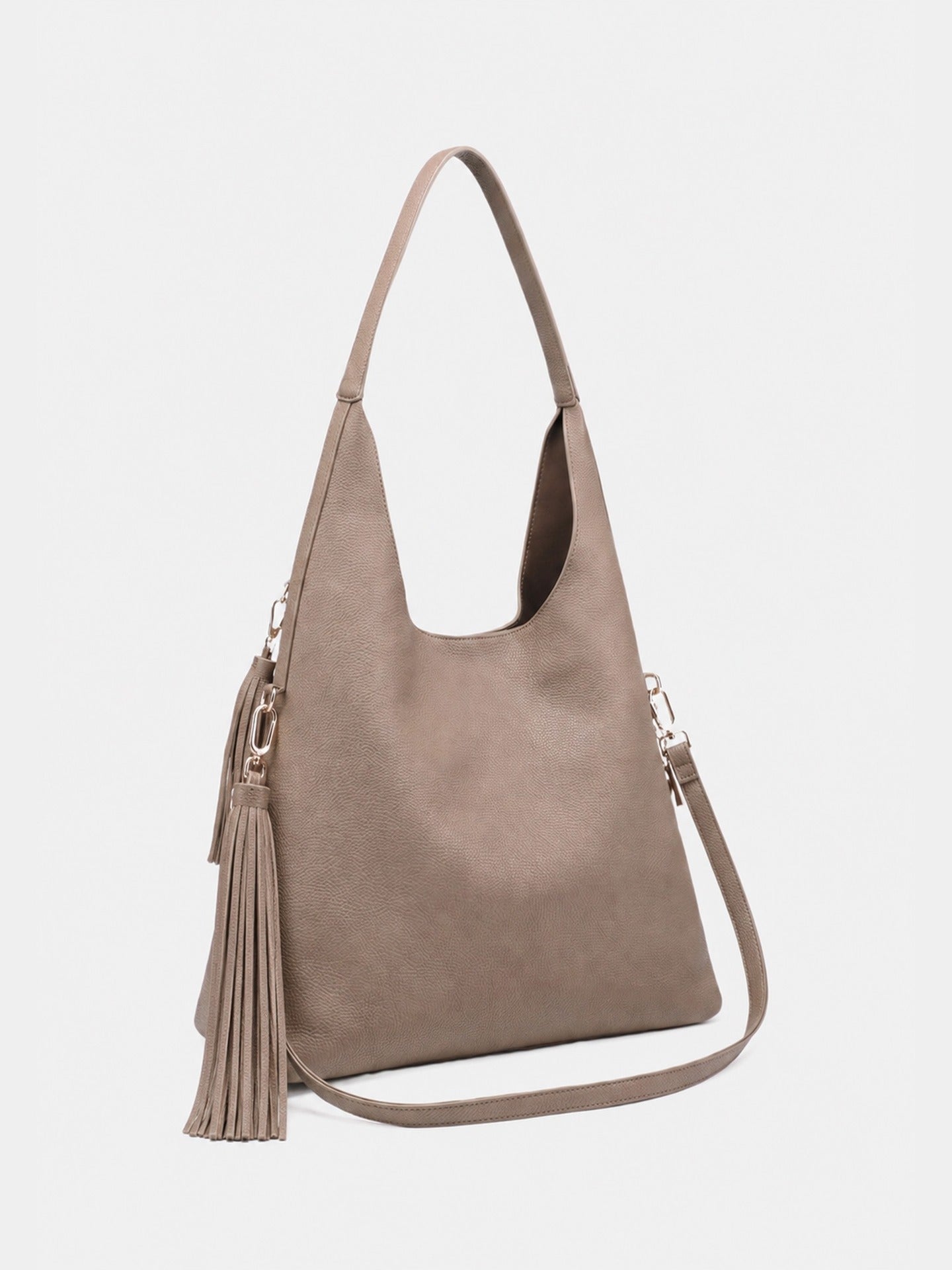 Borsa a Mano in Poliestere 100% Beige Scuro