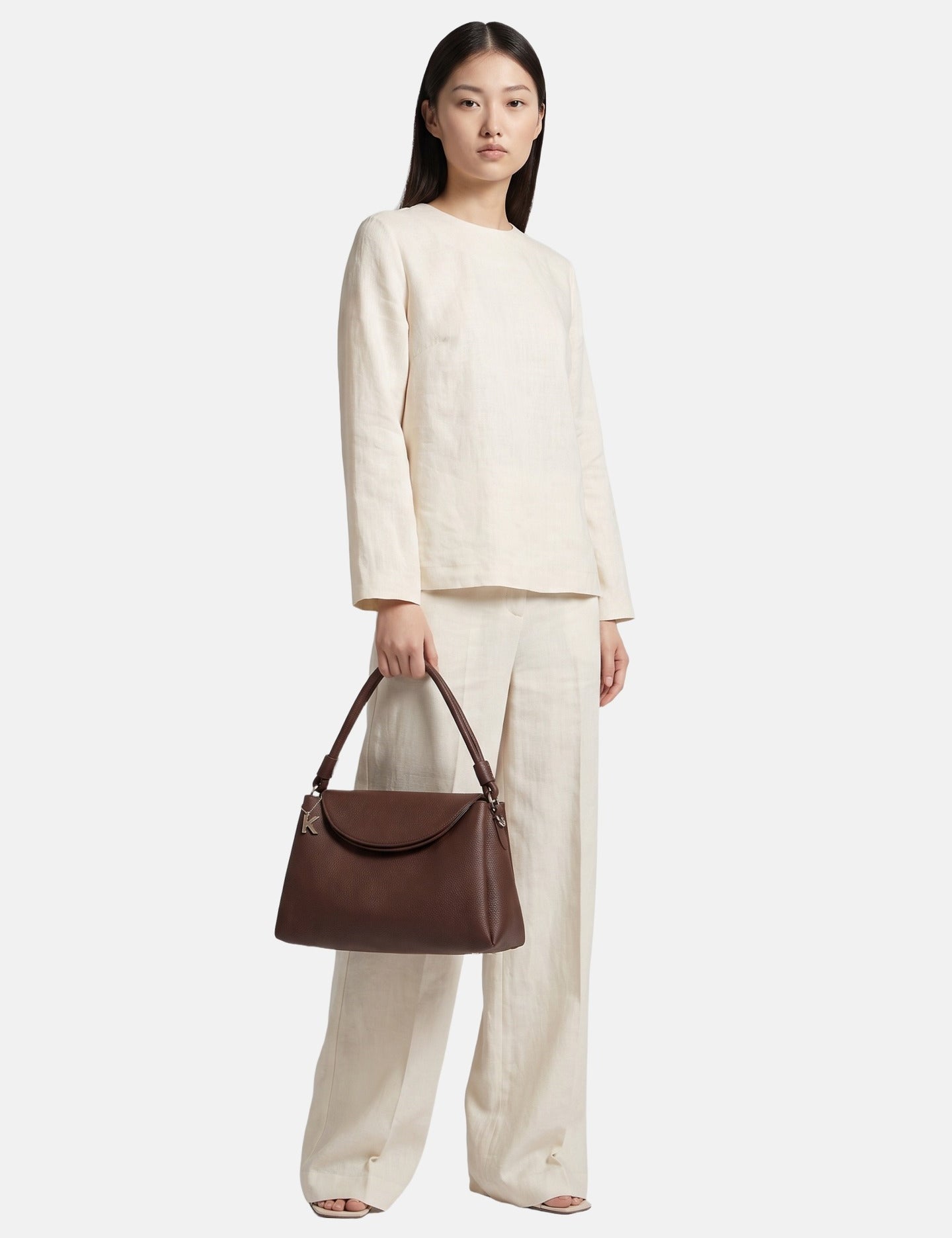 Borsa a Mano in Poliestere 100% Marrone