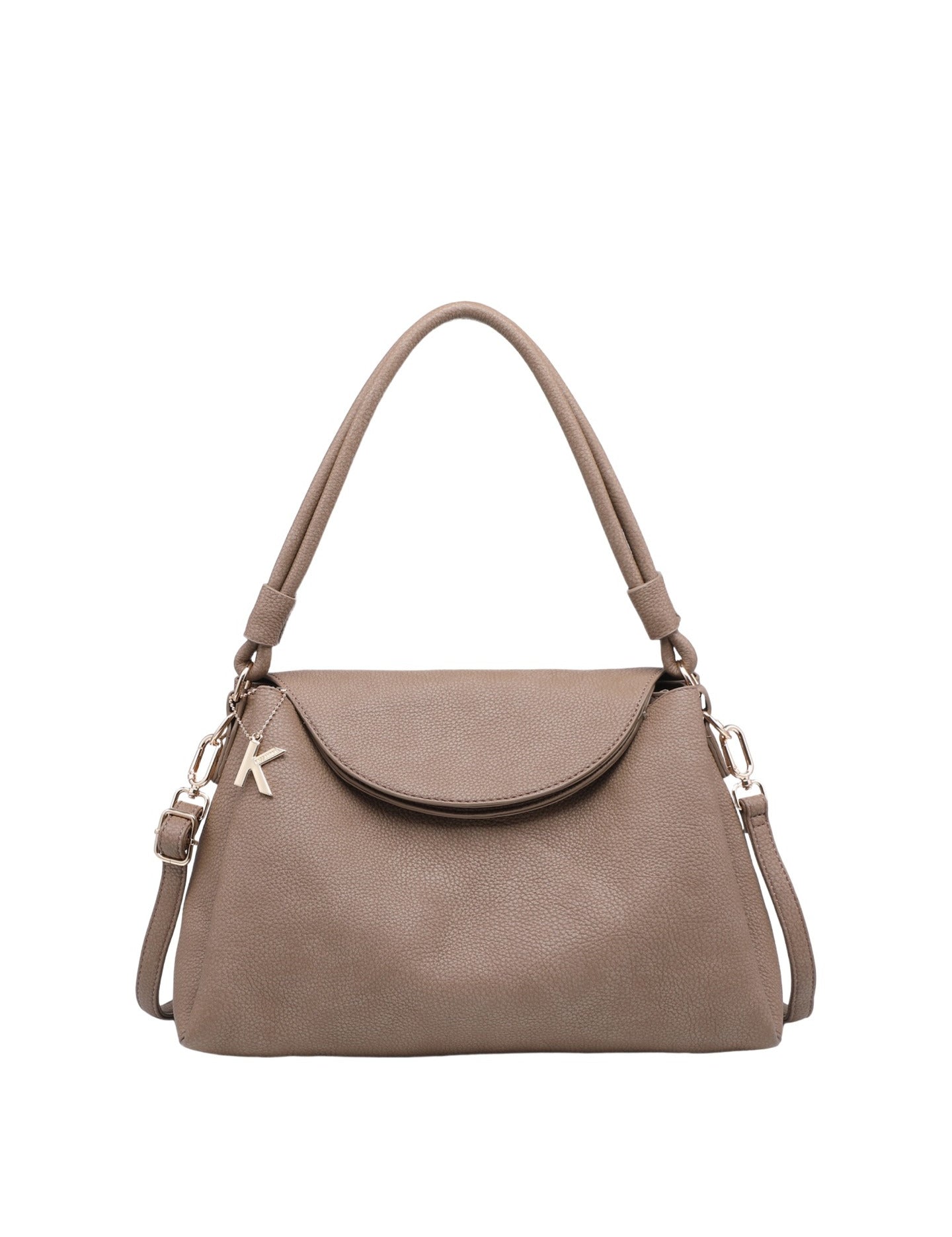 Borsa a Mano in Poliestere 100% Beige Scuro